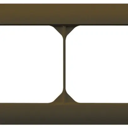 Telaio di copertura INC kallysto.line 1×4 marrone orizzontale 92×272mm 
