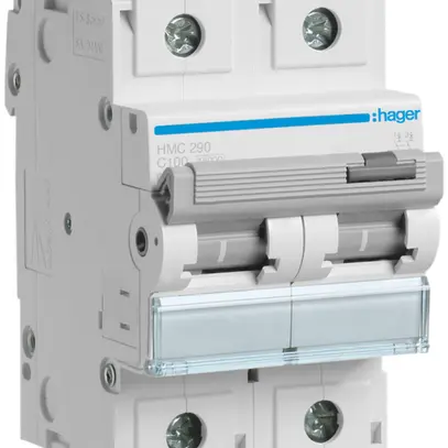 Disjoncteur Hager MCB 2P 400V type C 100A Icn 15kA 3UM 