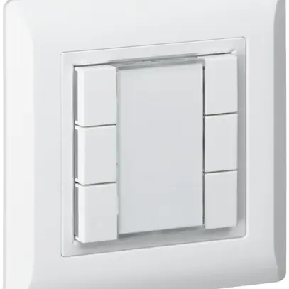 Poussoir multifonction ENC kallysto.line KNX RF 2× blanc 