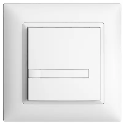 Pulsante KNX RGB INC EDUE FMI, 250mW, s.LED, c.carta, 1×pulsante, 1×tasto, bi 