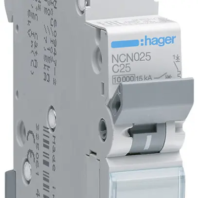 Disgiuntore Hager MCB 1P 230V tipo C 25A Icn 10kA 1UM 