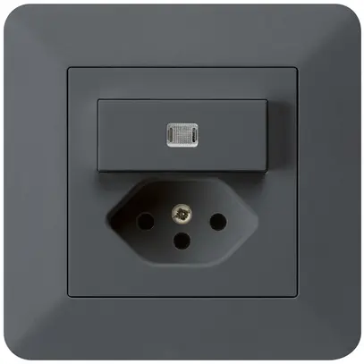 Combinazione luminosa INC A-R/1P+T13 antracite kallysto.trend 