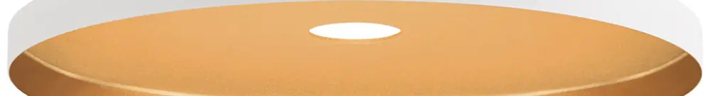 Abat-jour SLV LALU PLATE acier Ø220×15mm blanc or à teinte unie 
