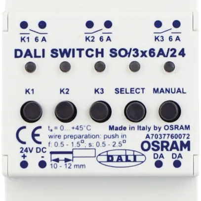 Module d`interface DALI Switch 24VDC, 6A 