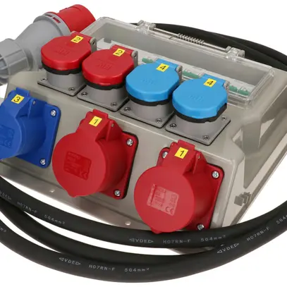 Distributore di corrente MH 2×T23 2×T25 1×CEE16A 3L 2×CEE16A 5L 1×FI 4.5m CEE32 