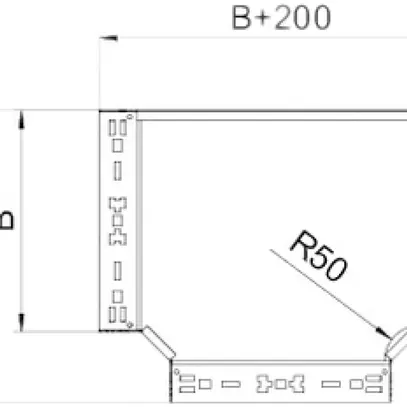 Derivazione T Bettermann RTM 60×600mm galvanizzato 