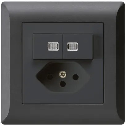 Combinaison lumineuse ENC 2×A-R/1P+T13 noir kallysto.line 2 lentilles 