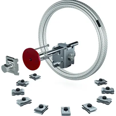 Kit di messa a terra fondamenta cavo acciaio zincato 75mm², L= 50m 