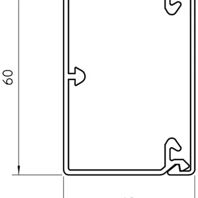 Canale d'installazione BET WDK 60×40×2000mm PVC ne IP30 