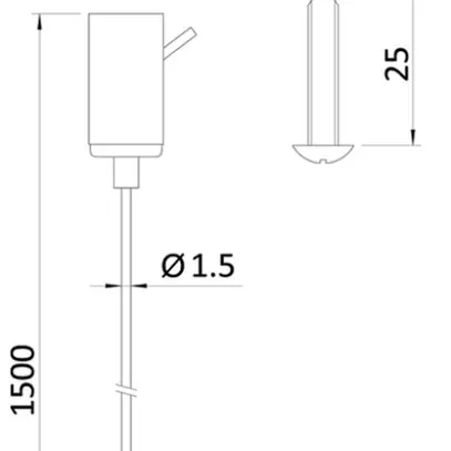 Suspension à corde Philips CoreLine FastSet acier affiné 1500mm kit de 2 pièces 