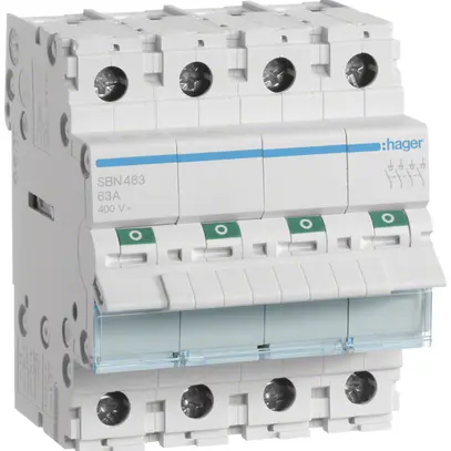 Interruttore AMD Hager 63A 400V 4 chiusura 0 apertura 0 invertitore 4UM 