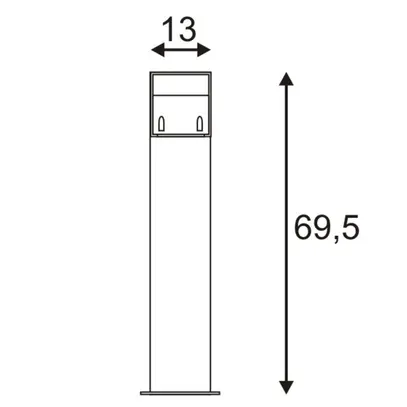 Lampada da terra LED SLV LOGS 70, 6W 330lm 3000K IP44 antracite 