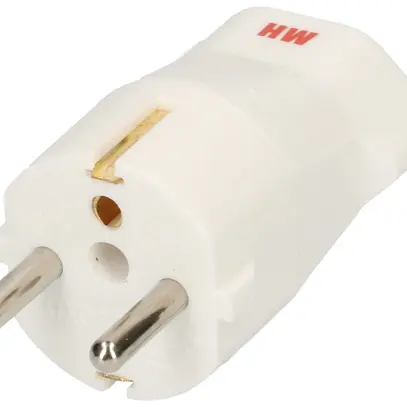 Fiche d'adaptation 2L+PE 16A 250V Schuko/NF / type 23 blanc 