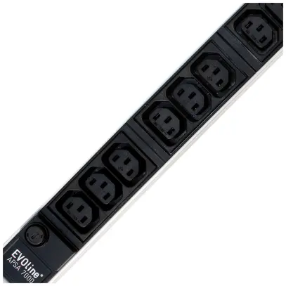 Presa multipla A. Steffen 19" 1UH 12×C13 (T113) 3m argento/nero 