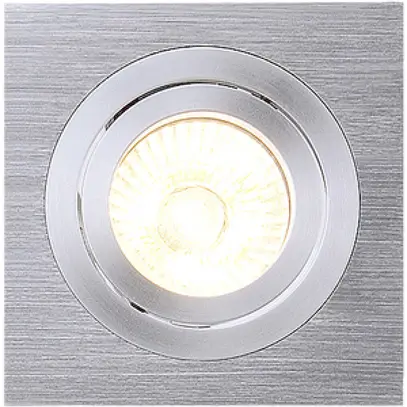 Downlight INC SLV NEW TRIA, GU10 50W carré IP20 alu brossé 