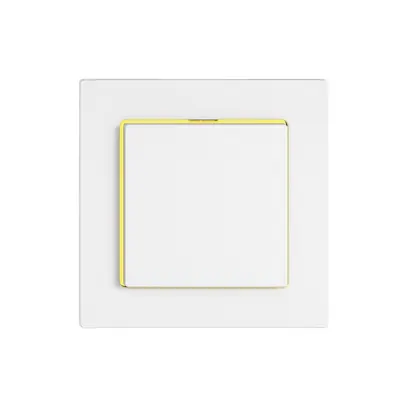 Contact à poussoir EDIZIO.liv SNAPFIX® ARK/1P éclairage latéral jaune bc 