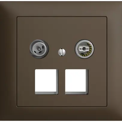 Prise multimédia 11dB INC Edue FKE, prise terminale/passage, 2×RJ45 Keystone cof 