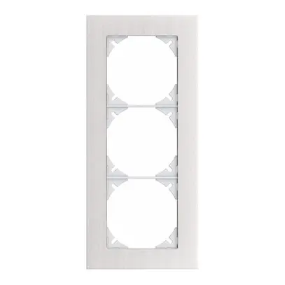 Cadre de rec.EDIZIOdue prestige 3×1 marbre blanc 