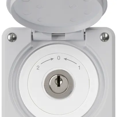 Contatto rotativo a chiave INC robusto IP55 grigio con coperchio invertitore 
