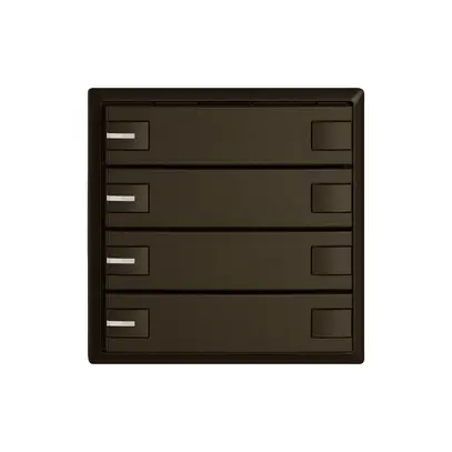 Poussoir KNX RGB EDIZIO.liv SNAPFIX® capteur temp.RGB-LED 4× comm.2T br 