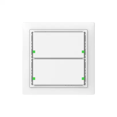 Corona per termostato ambiente SIDUS KNX RTR 2/4, bianco lucido 