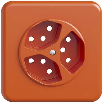 Kit frontale INC STANDARDdue 3×T13, 90×90mm, arancione 