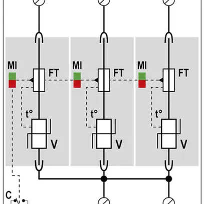 Parasurtension  Citel DAC50S-30-275, type 2, 3 pôles 