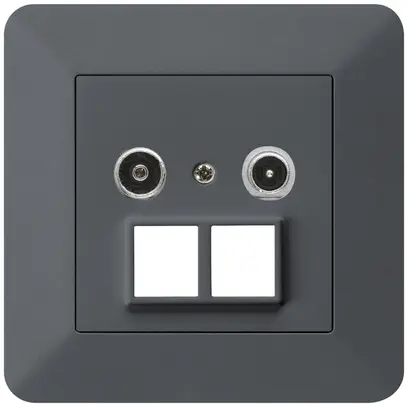 Prise multimédia ENC kallysto.trend R/TV 19dB 2GHz anthracite 