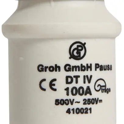 Fusibile D Hager DTIV 34×56mm, caratteristica di attivazione ritardato T 100A gG 