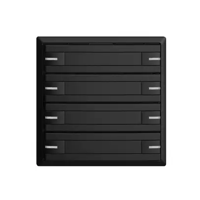 Poussoir ENC KNX 8× EDIZIOdue noir RGB avec LED avec insert papier 
