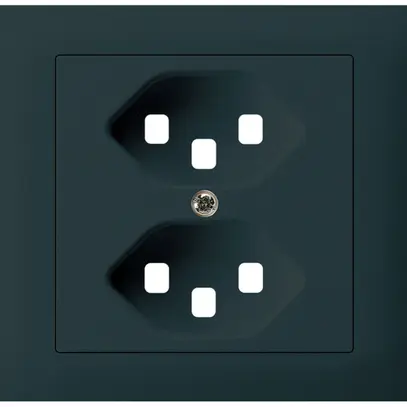 Kit frontal INC Hager kallysto pour prise G3 2×type 23 cadre enfichable noir 