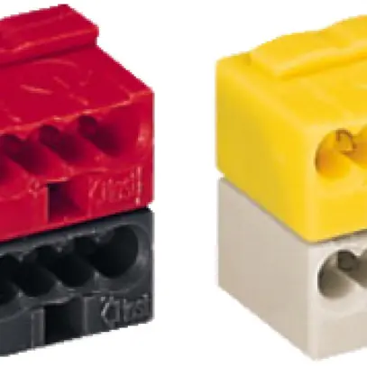 Morsetto di raccordo KNX WAGO PUSH WIRE 2×4×0.6…0.8/Ø1mm grigio scuro/rosso 