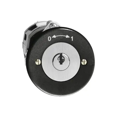Contatto rotativo INC 0<-->1 nero con serratura di sicurezza 