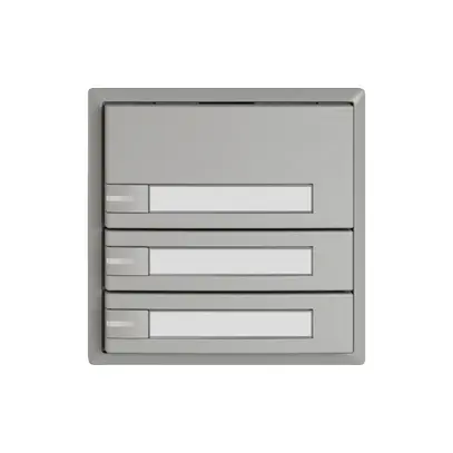 Poussoir KNX RGB EDIZIO.liv SNAPFIX® capteur temp.RGB-LED étiqu.3×com.1T grc 