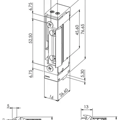 Apriporta precaricato BSW B5000--K, 10…24VDC, disecc.ch. scrocco a raggiera 