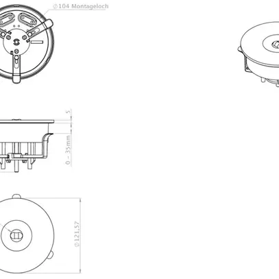 Lampada d'emergenza LED INS AWIL-EL-421-AT Ø122mm 3.7W 230VAC 1h 240lm 