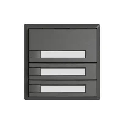 Poussoir KNX RGB EDIZIO.liv SNAPFIX® capteur temp.s.LED étiqu.3× comm.1T grf 