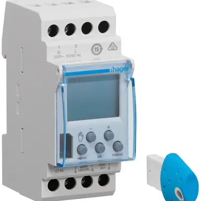 Timer Hager digitale multifunzione 1 canale chiave di programmazione Bluetooth 
