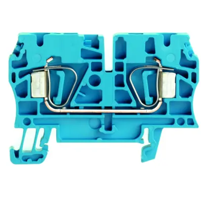 Morsetto di passaggio Weidmüller ZDU 4 connessione a molla 4mm² TS35 blu 