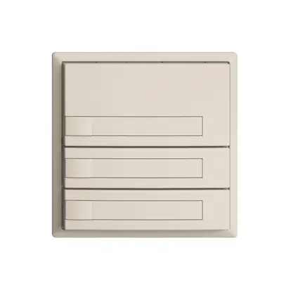 Poussoir univ. ENC 3×1t bornes à vis EDIZIOdue crema, avec papier 