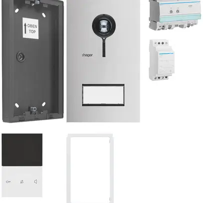 Kit vidéo AP Hager elcom.start pour 1 appartement 