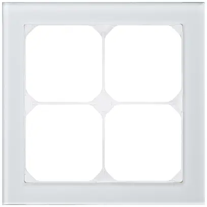 Telaio di copertura KAL.art 2×2 154×154mm vetro bianco 