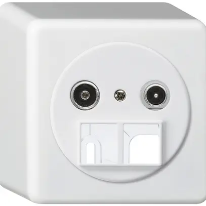 Presa multimedia AP basico TV-R 19dB 2GHz bianco 
