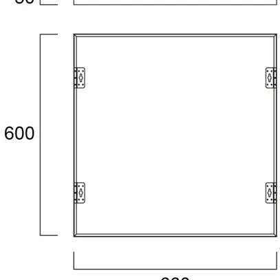 Telaio per montaggio AP START PANEL FLAT G2 600×600×50mm, weiss 
