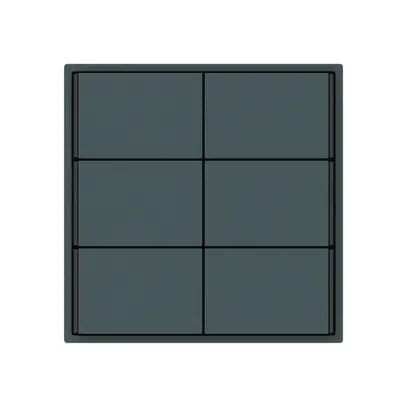 Poussoir KNX KAL 6×touches 6×points actionnables LED anthracite 