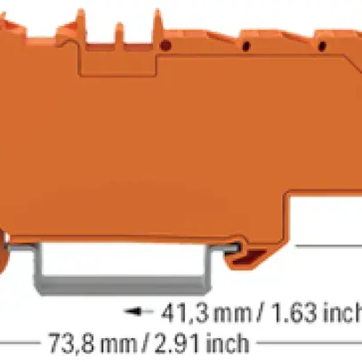 Morsetto di passaggio WAGO Contact TOPJOB S 1×6/6×1.5mm² arancione 