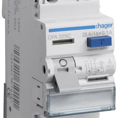 Interrupteur différentiel Hager RCCB (RCD) 2P 230V 0.3A type A 25A 2UM 
