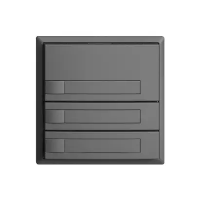 Poussoir univ. ENC 3×1t bornes à vis EDIZIOdue gris foncé, avec papier 