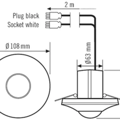 Rilevatore di presenza INC ESYLUX PD-C 360i/8, con WINSTA Code A, bianco 