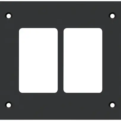Placca di montaggio Hager FLF 3/5 1×2 alluminio anodizzato ne 